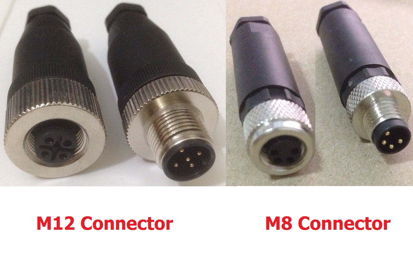 M8 Connector M12 connector 3pin 4pin 5pin 8pin